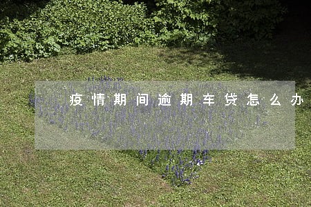 疫情期间逾期车贷怎么办 疫情期间逾期车贷怎么办