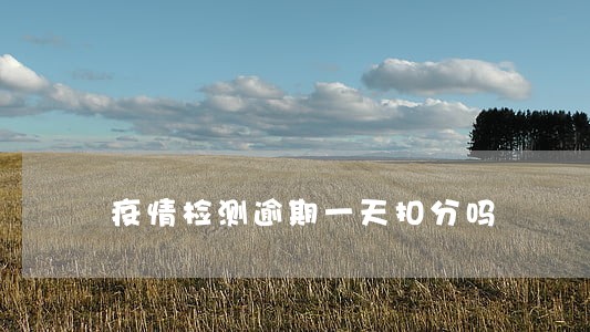 疫情检测逾期一天扣分吗