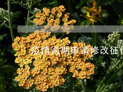 疫情逾期申请修改征信 疫情逾期申请修改征信