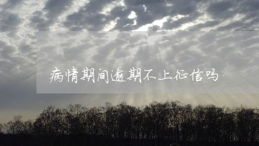病情期间逾期不上征信吗 病情期间逾期不上征信吗
