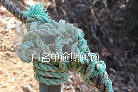 白名单逾期解锁 白名单逾期解锁