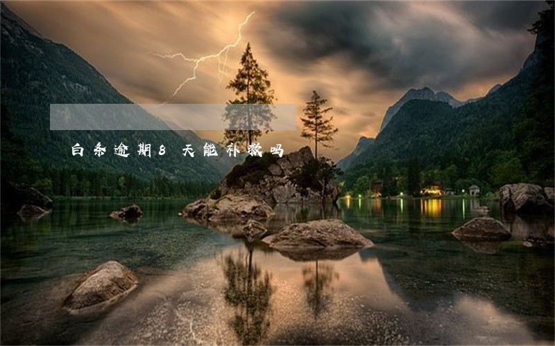 白条逾期8天能补救吗 白条逾期8天能补救吗