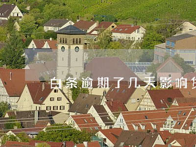 白条逾期了几天影响贷款吗 白条逾期了几天影响贷款吗