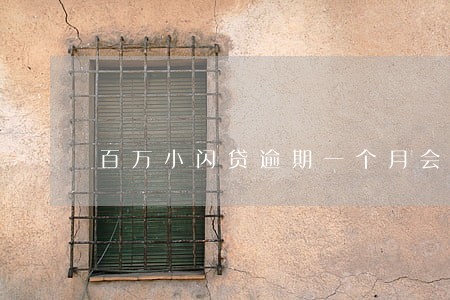 百万小闪贷逾期一个月会怎么样 百万小闪贷逾期一个月会怎么样