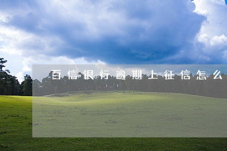 百信银行逾期上征信怎么办 百信银行逾期上征信怎么办