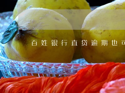 百姓银行直贷逾期也可以批 百姓银行直贷逾期也可以批
