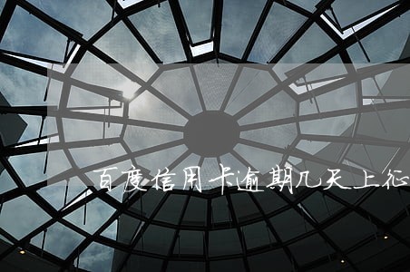 百度信用卡逾期几天上征信