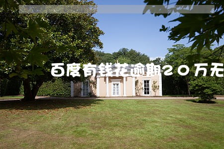 百度有钱花逾期20万无力偿还 百度有钱花逾期20万无力偿还