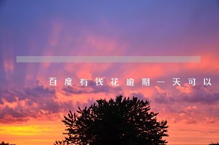 百度有钱花逾期一天可以不 百度有钱花逾期一天可以不