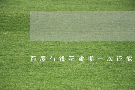 百度有钱花逾期一次还能再借吗 百度有钱花逾期一次还能再借吗