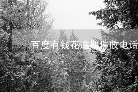百度有钱花逾期催收电话 百度有钱花逾期催收电话