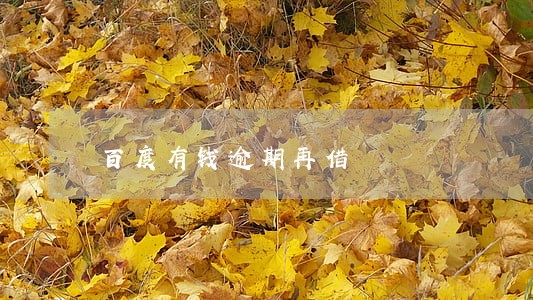 百度有钱逾期再借 百度有钱逾期再借