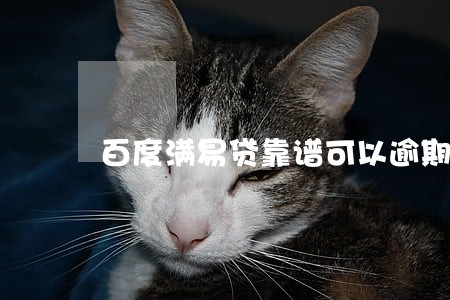 百度满易贷靠谱可以逾期几天 百度满易贷靠谱可以逾期几天