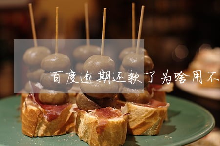 百度逾期还款了为啥用不成 百度逾期还款了为啥用不成
