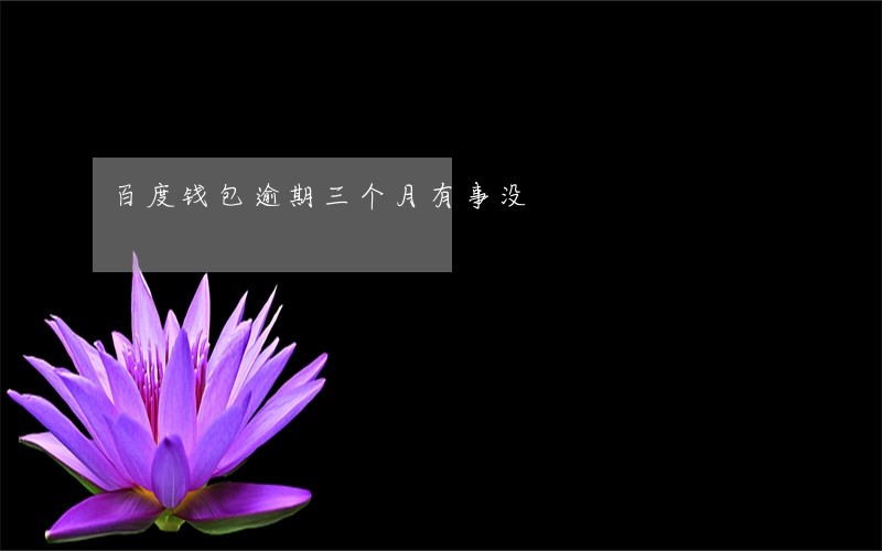 百度钱包逾期三个月有事没