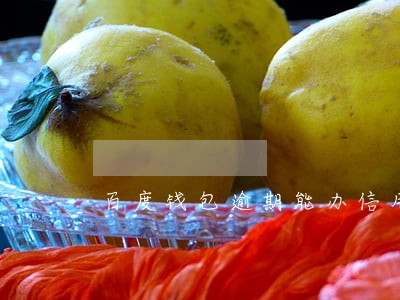 百度钱包逾期能办信用卡吗 百度钱包逾期能办信用卡吗