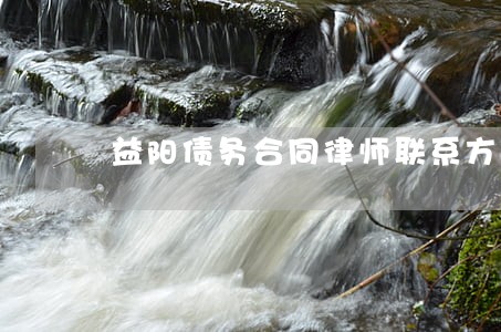 益阳债务合同律师联系方式 益阳债务合同律师联系方式