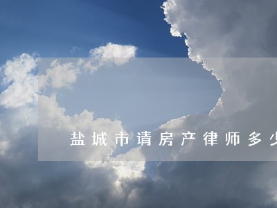盐城市请房产律师多少钱