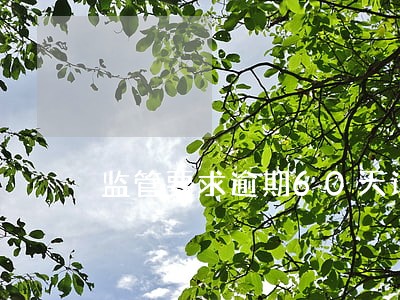 监管要求逾期60天计入不良 监管要求逾期60天计入不良