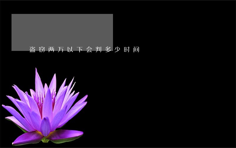 盗窃两万以下会判多少时间 盗窃两万以下会判多少时间