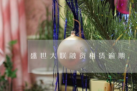 盛世大联融资租赁逾期 盛世大联融资租赁逾期
