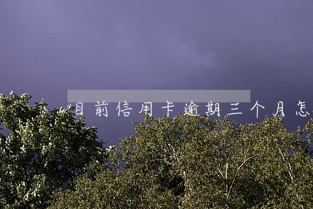 目前信用卡逾期三个月怎么办