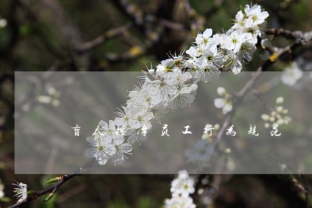 盲人按摩员工行为规范 盲人按摩员工行为规范