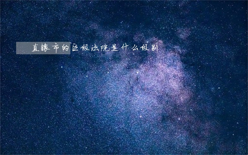 直辖市的区级法院是什么级别 直辖市的区级法院是什么级别