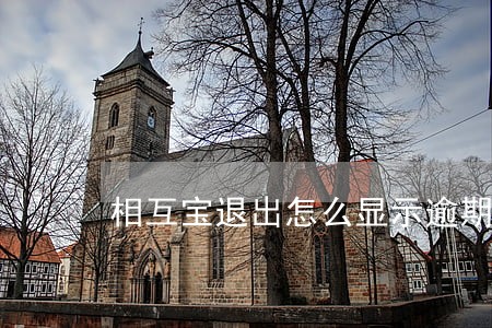 相互宝退出怎么显示逾期了 相互宝退出怎么显示逾期了
