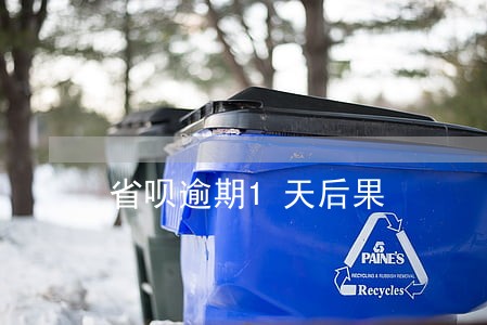省呗逾期1天后果 省呗逾期1天后果