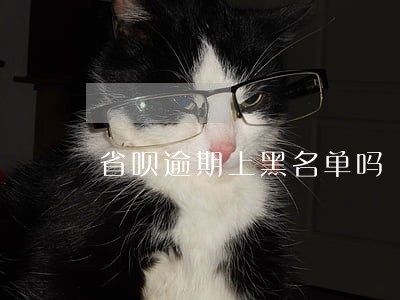 省呗逾期上黑名单吗 省呗逾期上黑名单吗