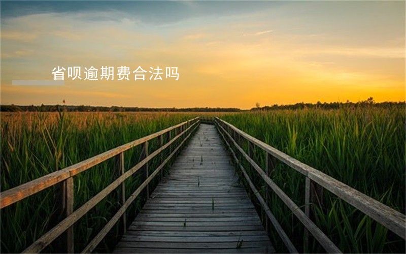 省呗逾期费合法吗 省呗逾期费合法吗