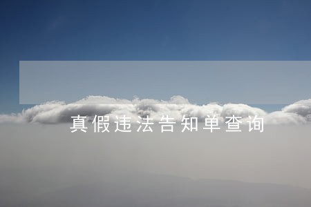 真假违法告知单查询 真假违法告知单查询