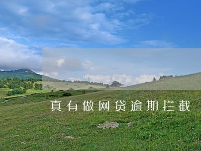 真有做网贷逾期拦截 真有做网贷逾期拦截