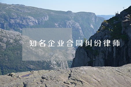知名企业合同纠纷律师 知名企业合同纠纷律师
