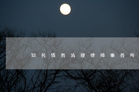知名债务清理律师事务所 知名债务清理律师事务所