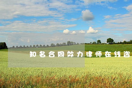 知名合同效力律师在线咨询 知名合同效力律师在线咨询