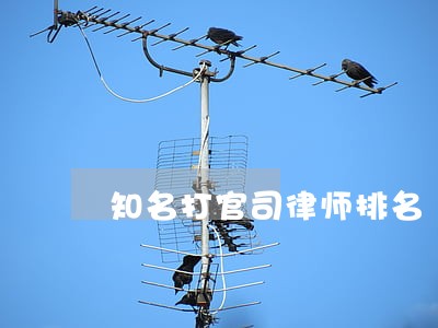 知名打官司律师排名 知名打官司律师排名