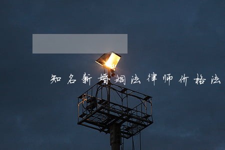 知名新婚姻法律师价格法律援助 知名新婚姻法律师价格法律援助