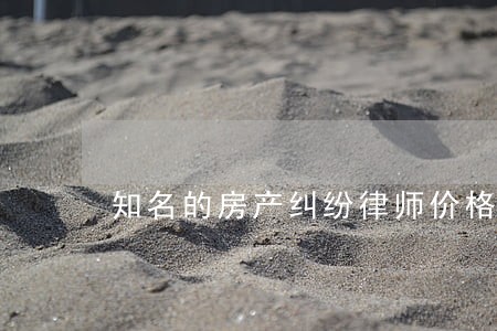知名的房产纠纷律师价格 知名的房产纠纷律师价格