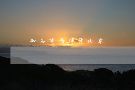 知名离婚律师北京 知名离婚律师北京