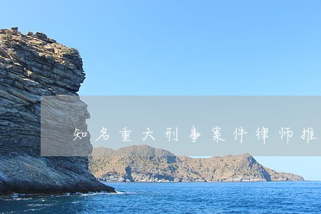 知名重大刑事案件律师推荐一个 知名重大刑事案件律师推荐一个