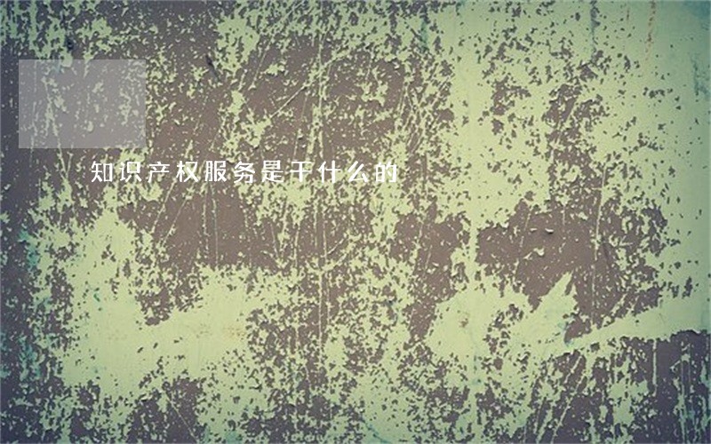 知识产权服务是干什么的 知识产权服务是干什么的