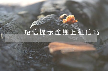短信提示逾期上征信吗 短信提示逾期上征信吗