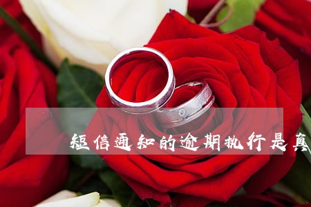 短信通知的逾期执行是真的吗 短信通知的逾期执行是真的吗