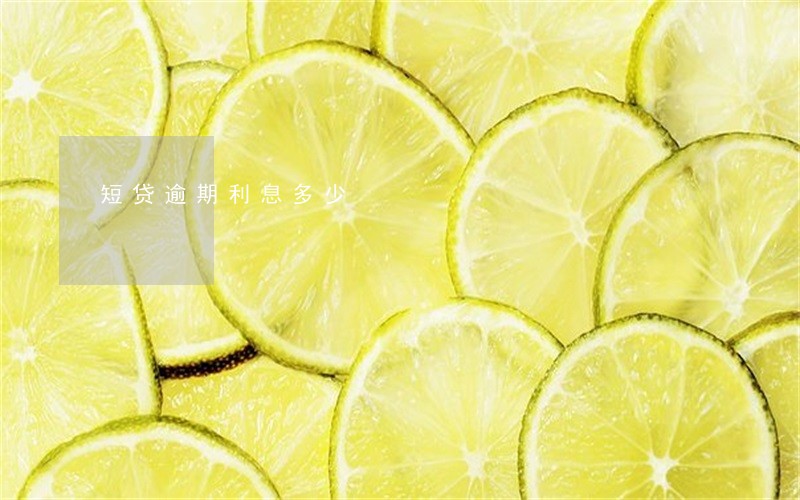 短贷逾期利息多少 短贷逾期利息多少