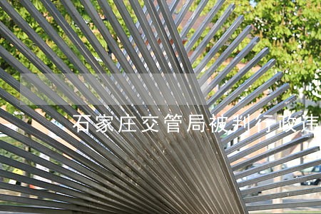 石家庄交管局被判行政违法 石家庄交管局被判行政违法