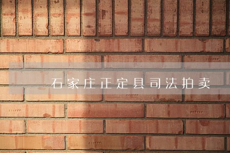 石家庄正定县司法拍卖 石家庄正定县司法拍卖