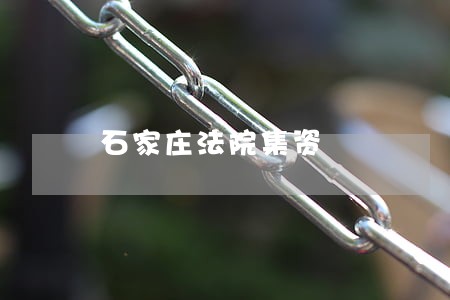 石家庄法院集资 石家庄法院集资