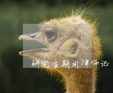 研究生期间律师证 研究生期间律师证